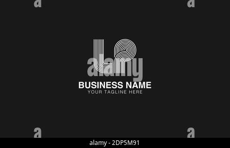 LP L P initial based modern minimal creative logo vector template image. Line art finger print logo Stock Vector