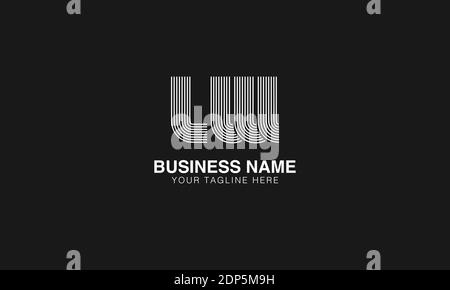 LW L W initial based modern minimal creative logo vector template image. Line art finger print logo Stock Vector