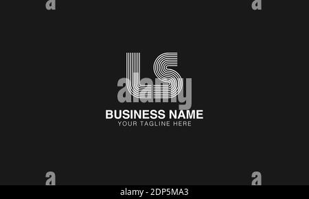 LS L S initial based modern minimal creative logo vector template image. Line art finger print logo Stock Vector