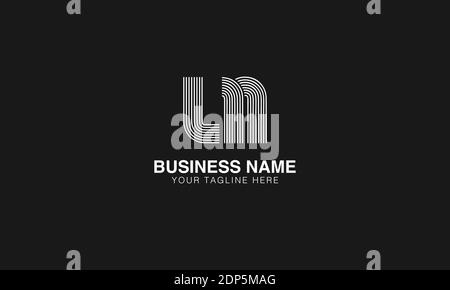 LN L N initial based modern minimal creative logo vector template image. Line art finger print logo Stock Vector