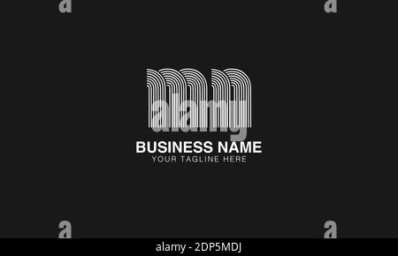 MN M N initial based modern minimal creative logo vector template image. Line art finger print logo Stock Vector