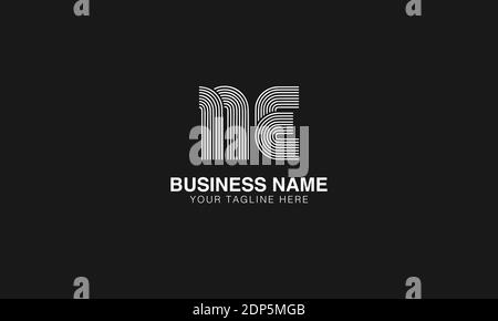 NE N E initial based modern minimal creative logo vector template image. Line art finger print logo Stock Vector