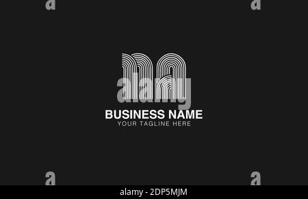 NA N A initial based modern minimal creative logo vector template image. Line art finger print logo Stock Vector