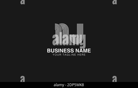 NJ N J initial based modern minimal creative logo vector template image. Line art finger print logo Stock Vector