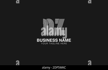 NZ N Z initial based modern minimal creative logo vector template image. Line art finger print logo Stock Vector