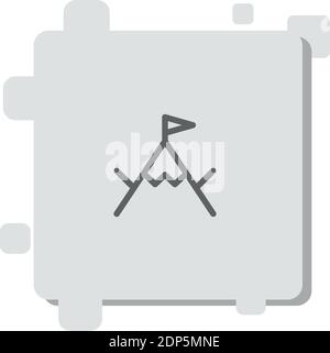 mission vector icon modern simple vector illustration Stock Vector