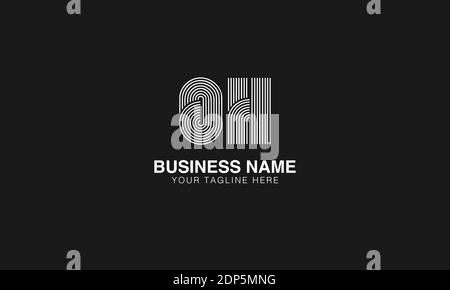 OH O H initial based modern minimal creative logo vector template image. Line art finger print logo Stock Vector