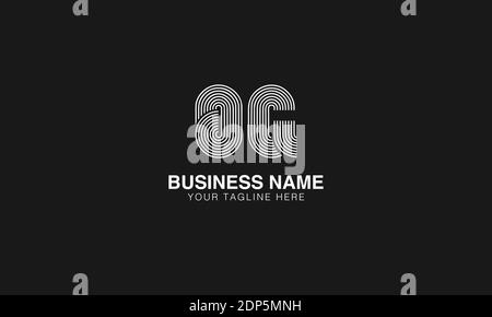OG O G initial based modern minimal creative logo vector template image. Line art finger print logo Stock Vector