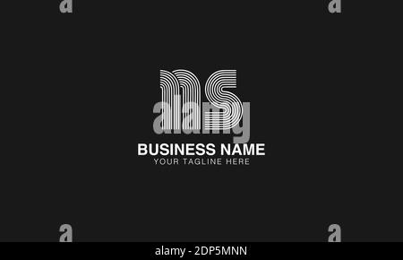 NS N S initial based modern minimal creative logo vector template image. Line art finger print logo Stock Vector