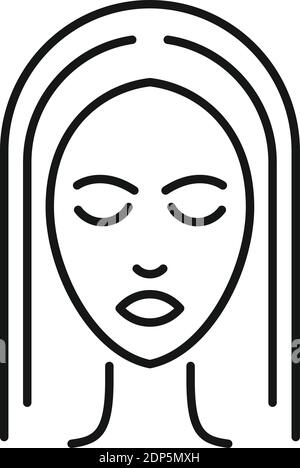 Face cosmetology icon, outline style Stock Vector