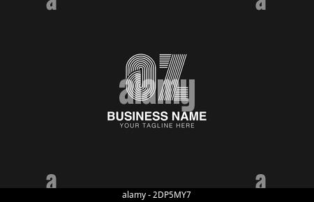 OZ O Z initial based modern minimal creative logo vector template image. Line art finger print logo Stock Vector