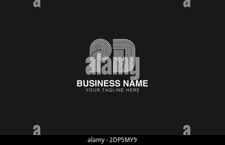 PD P D initial based modern minimal creative logo vector template image. Line art finger print logo Stock Vector
