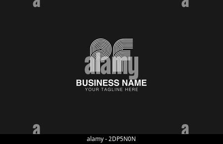 PF P F initial based modern minimal creative logo vector template image. Line art finger print logo Stock Vector