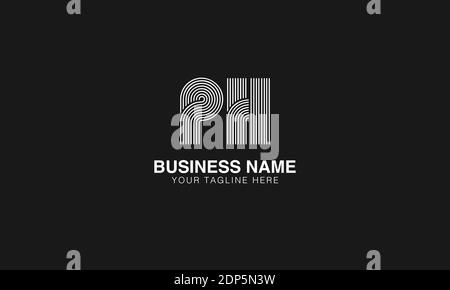 PH P H initial based modern minimal creative logo vector template image. Line art finger print logo Stock Vector