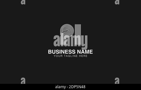 PI P I initial based modern minimal creative logo vector template image. Line art finger print logo Stock Vector