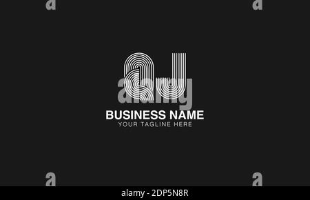 QJ Q J initial based modern minimal creative logo vector template image. Line art finger print logo Stock Vector