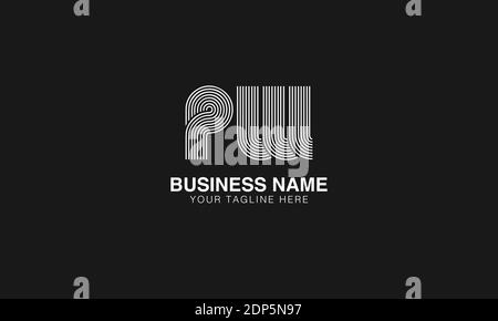 PW PW  initial based modern minimal creative logo vector template image. Line art finger print logo Stock Vector