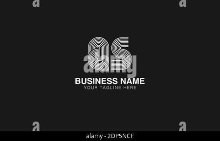 QS Q S initial based modern minimal creative logo vector template image. Line art finger print logo Stock Vector