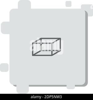 hexahedron vector icon modern simple vector illustration Stock Vector