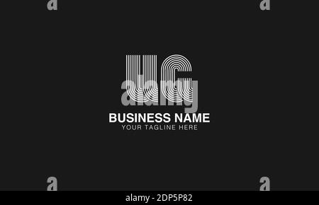 UG U G initial modern minimal creative logo vector template image. LINE ART Stock Vector