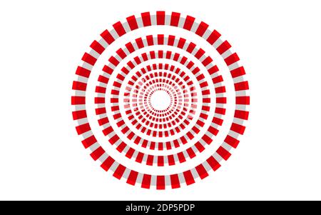 red and white tunnel texture background Stock Vector