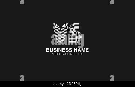 VS V S initial modern minimal creative logo vector template image. LINE ART Stock Vector