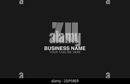ZU Z U initial based modern minimal creative logo vector template image. Line art finger print logo Stock Vector