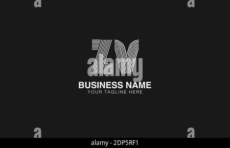 ZV Z V initial based modern minimal creative logo vector template image. Line art finger print logo Stock Vector