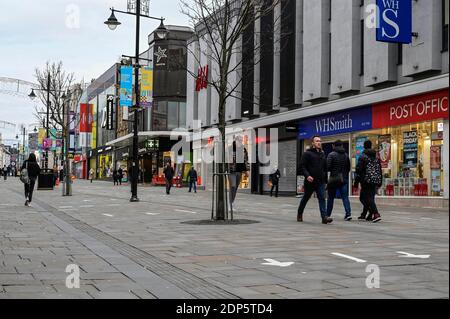 Northumberland Street in Newcastle upon Tyne is quiet with few shoppers on Black Friday due to National Lockdown Stock Photo