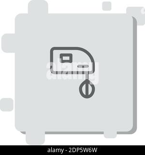 electric mixer vector icon modern simple vector illustration Stock Vector