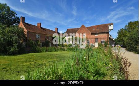 Flatford Mill and mill pond Suffolk England.. Stock Photo