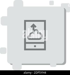 uploading vector icon modern simple vector illustration Stock Vector