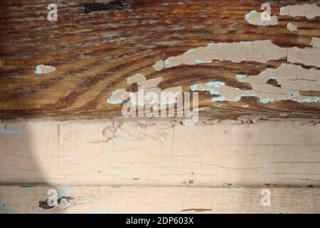 wall texture background with peeling old paint Stock Photo
