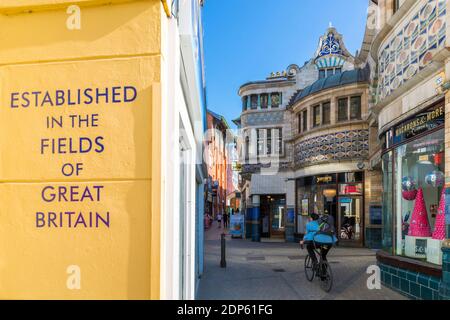 View of the entrance to The Royal Arcade, Norfolk, England, United Kingdom, Europe Stock Photo