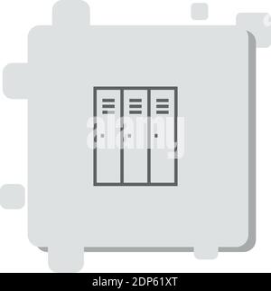 school lockers vector icon modern simple vector illustration Stock Vector