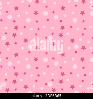 Seamless Beautiful Seamless Pattern with circles and stars Stock Vector