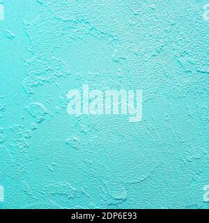 Blue aged ceramic tile with crack pattern for wall and floor decor. Concrete stone surface background. Texture for interior design project. Stock Photo
