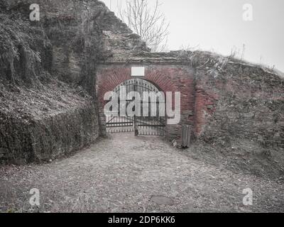 Church on the Hill's cemetery gates in Sighisoara Romania Stock Photo