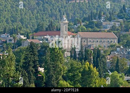 Yochanan Baharim Franciscan Church in Ein-Karem, Jerusalem Stock Photo