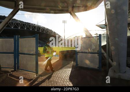 Interior general view of the stadium before the Sky Bet Championship match at John Smith's Stadium, Huddersfield. Stock Photo