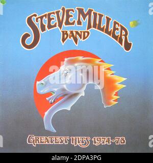 Steve Miller Band Greatest Hits 1974 78 2LP  - Vintage Vinyl Record Cover Stock Photo