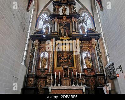 Altar, Severi Church on the Cathedral Hill, Erfurt, Thuringia, Germany  /  Altar, Severikirche am Domberg, Erfurt, Thüringen, Deutschland Stock Photo