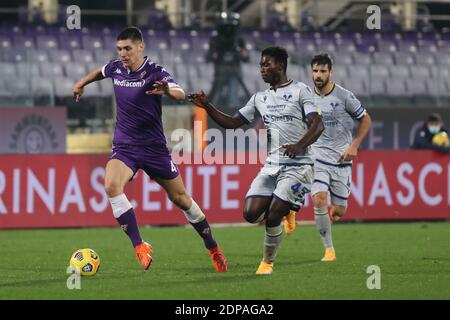 Florence, Italy. 19th Dec, 2020. Nikola Milenkovic (ACF Fiorentina) during the Serie A soccer match between AFC Fiorentina - Hellas Verona, Stadio Artemio Franchi on December 19, 2020 in Florence Italy/LM Credit: Emmanuele Mastrodonato/LPS/ZUMA Wire/Alamy Live News Stock Photo