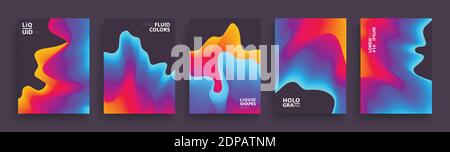 Set of Abstract Gradient Wavys. Modern Covers Template Design for Presentation, Magazines, Flyers, Social Media Templates. Vector EPS 10 Stock Vector