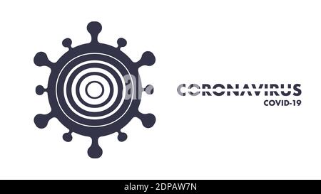COVID-19 pandemic abstract background Illustration. Coronavirus logo, symbol. Flat vector illustration. Eps 10 Stock Vector