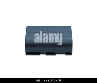 Canon camera battery isolated on white backgrounds. Stock Photo