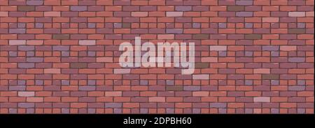 Brick Wall Texture Background. Modern Realistic Different Color Brick Wall Textures. Seamless Pattern in Loft Style. Vector Illustration. EPS 10 Stock Vector