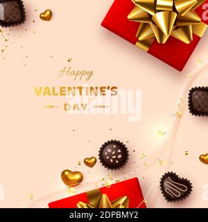 Happy Valentines day greeting card. Stock Vector
