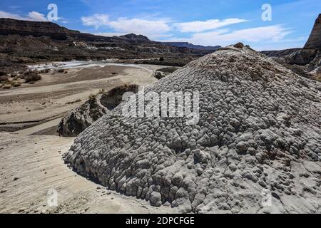 An 8 mile hike in and out to the Wahweap Wonderland of hoodoos. Stock Photo