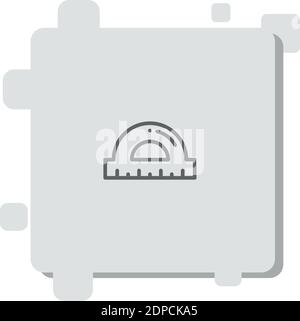 protractor vector icon modern simple vector illustration Stock Vector